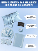 [Lyseblå] SilkSilky-DK 19Momme Pillowcase Set 002