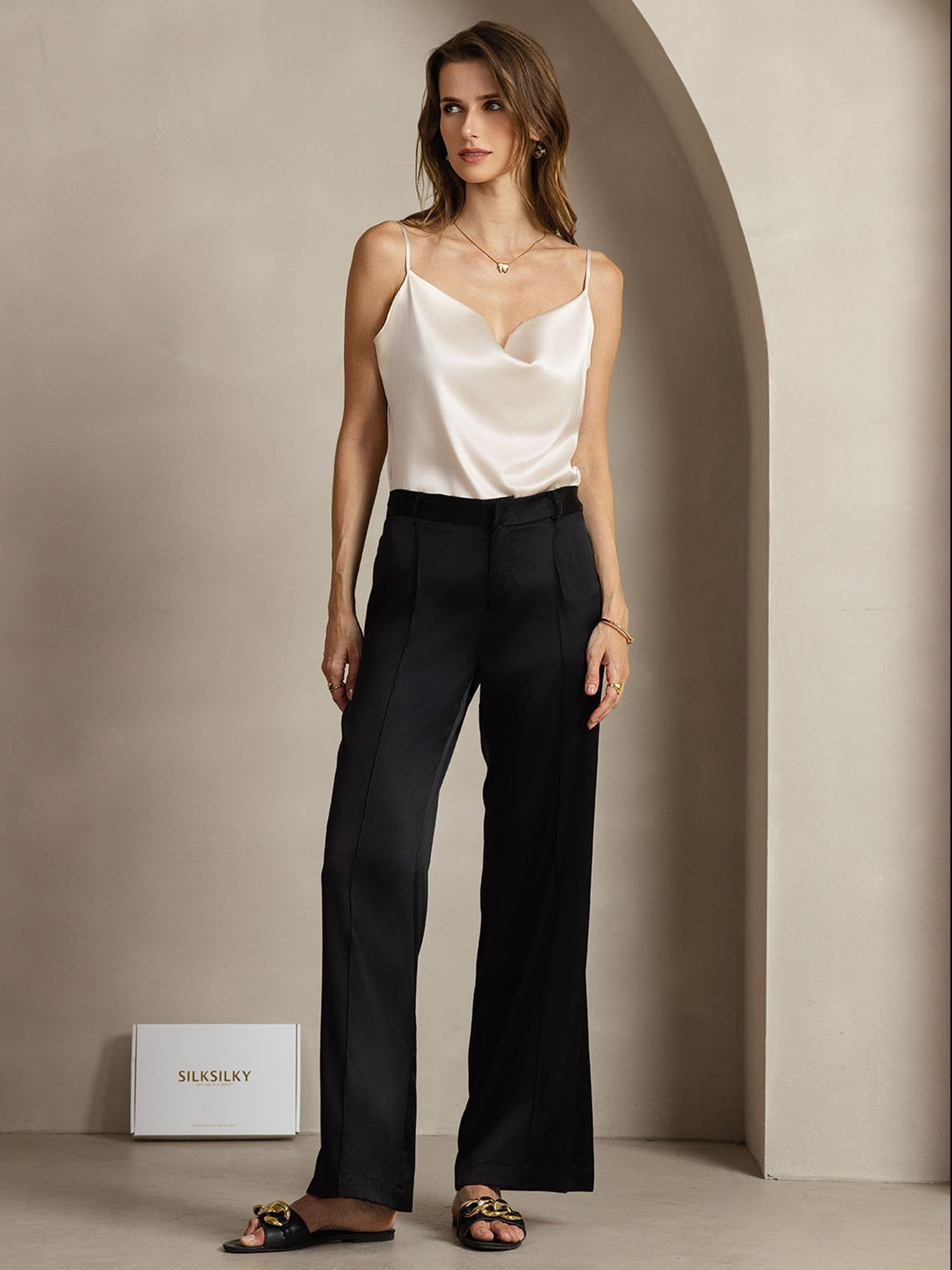 [Sort] SilkSilky-DK 19Momme Silke Womens Pants 003
