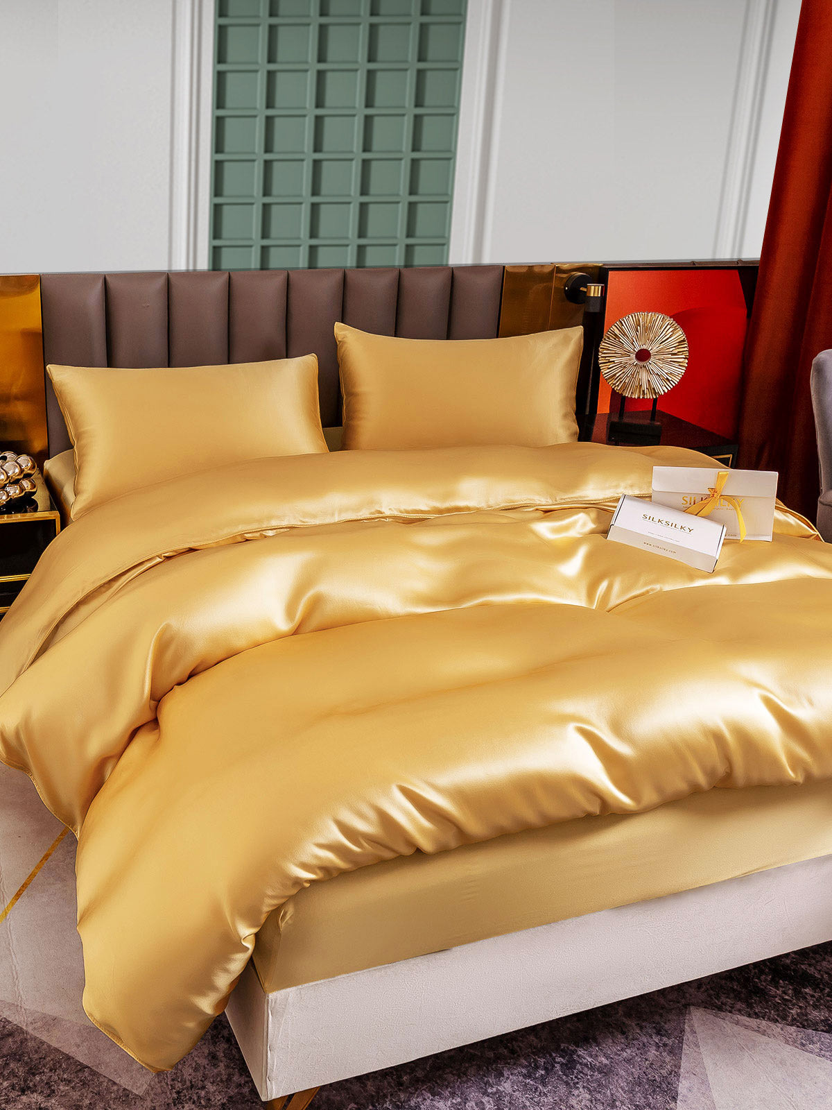 [Champagne] SilkSilky-DK 25Momme Bedding Set 005