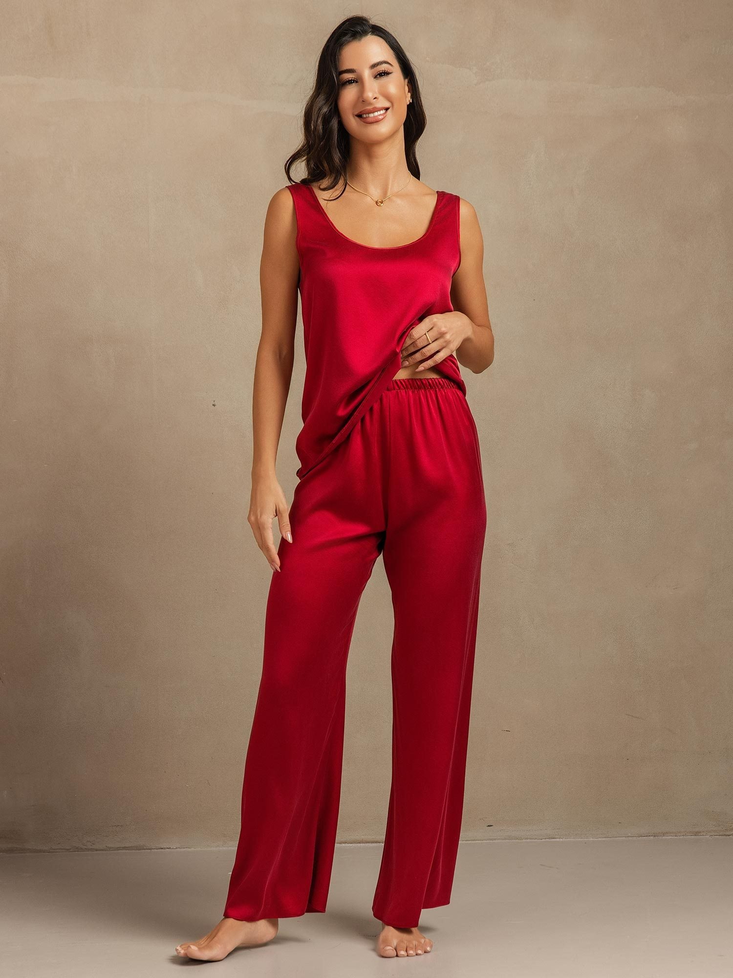 [Vin] SilkSilky-DK 19Momme Silke Womens Pajamas 004,