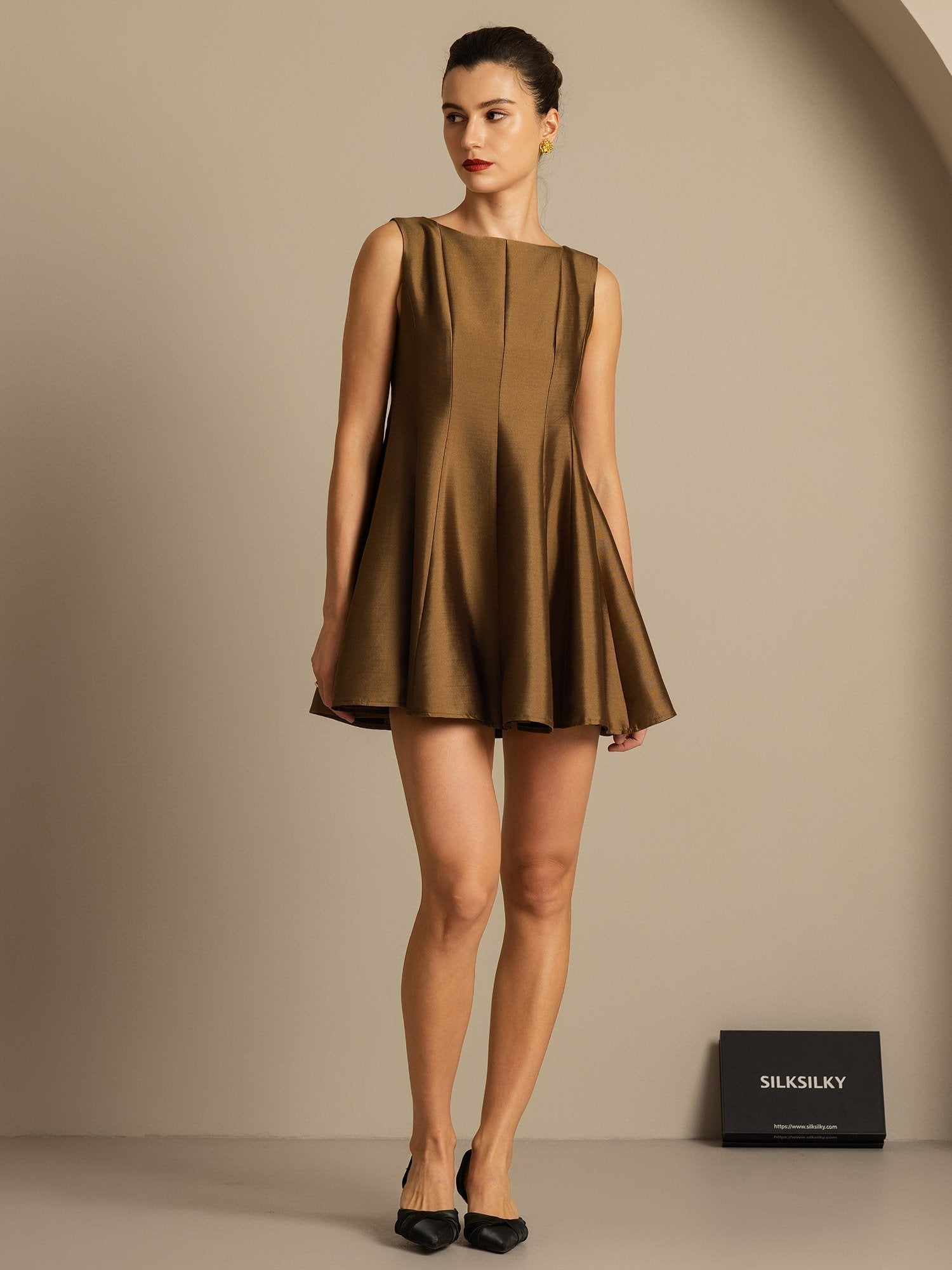 [Bronze] SilkSilky-DK 32Momme Silke Dress 001,