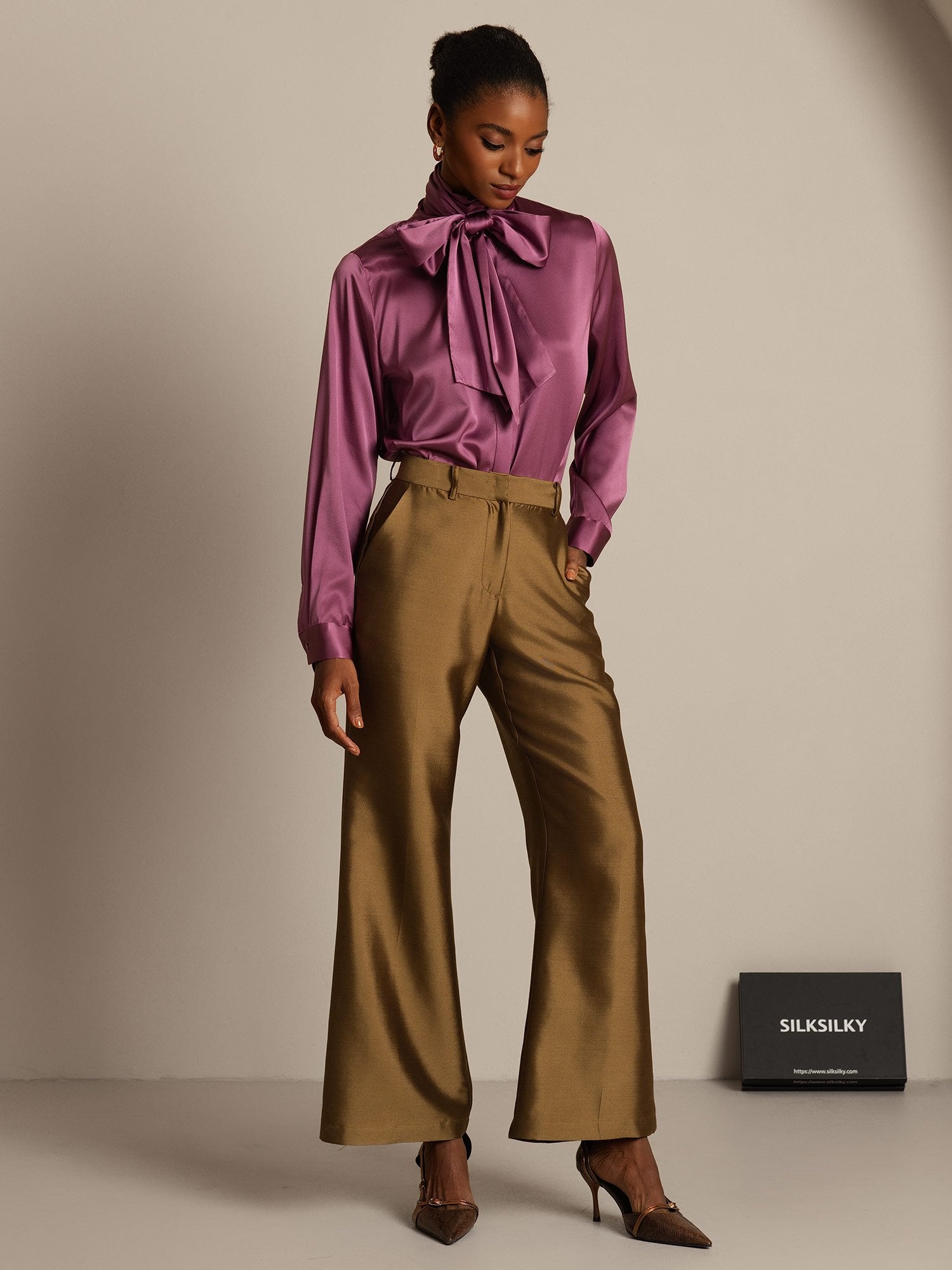 [Bronze] SilkSilky-DK 32Momme Silke Womens Pants 003,