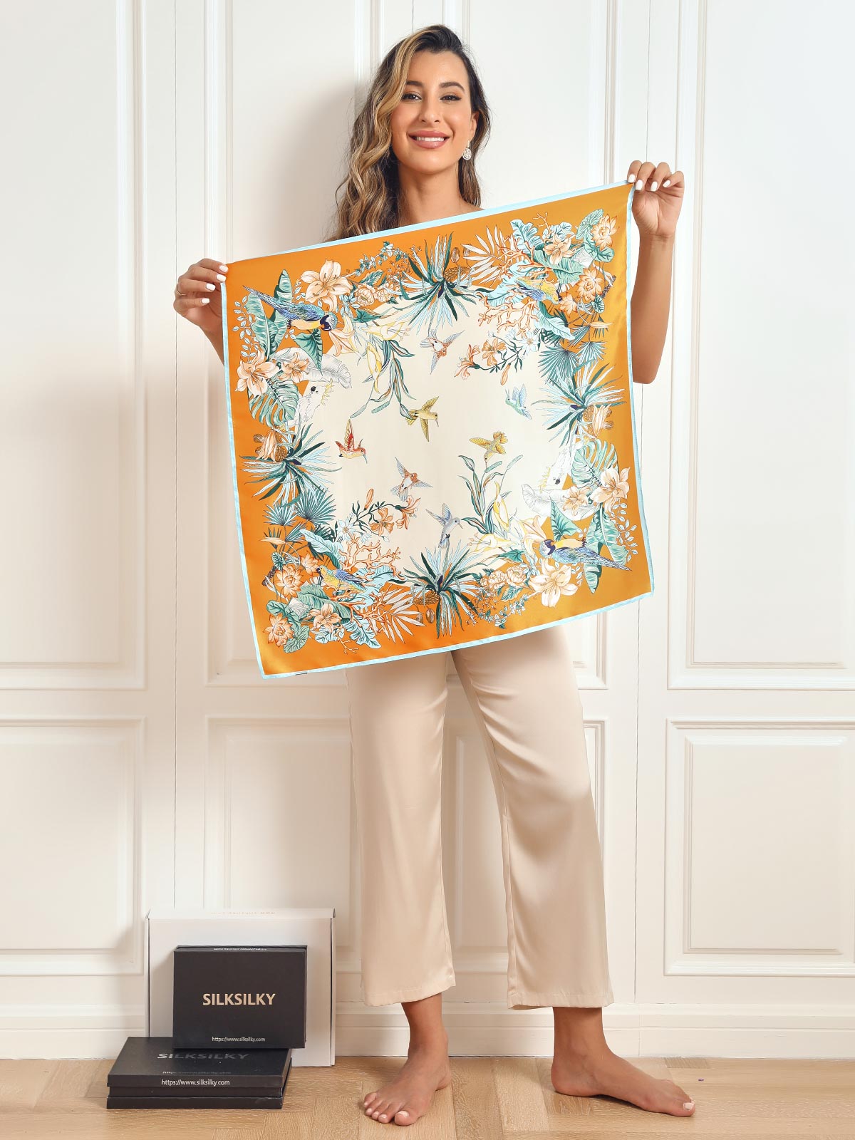 [P066] SilkSilky-DK Scarf 001