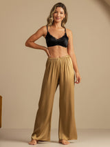 [Tan] SilkSilky-DK 19Momme Women's Sleep Pants 007