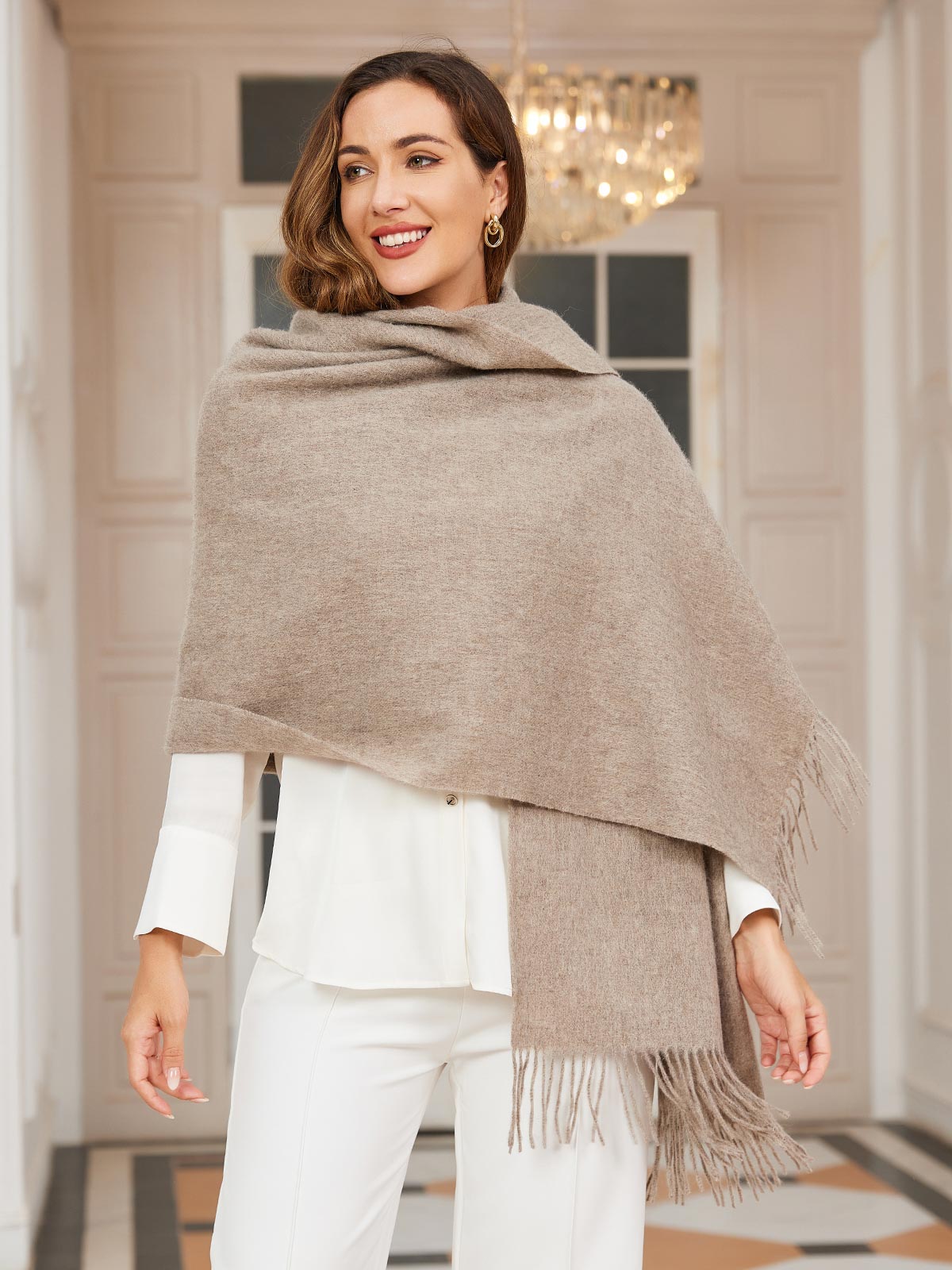 [Mørk Kaki] SilkSilky-DK Scarf 003