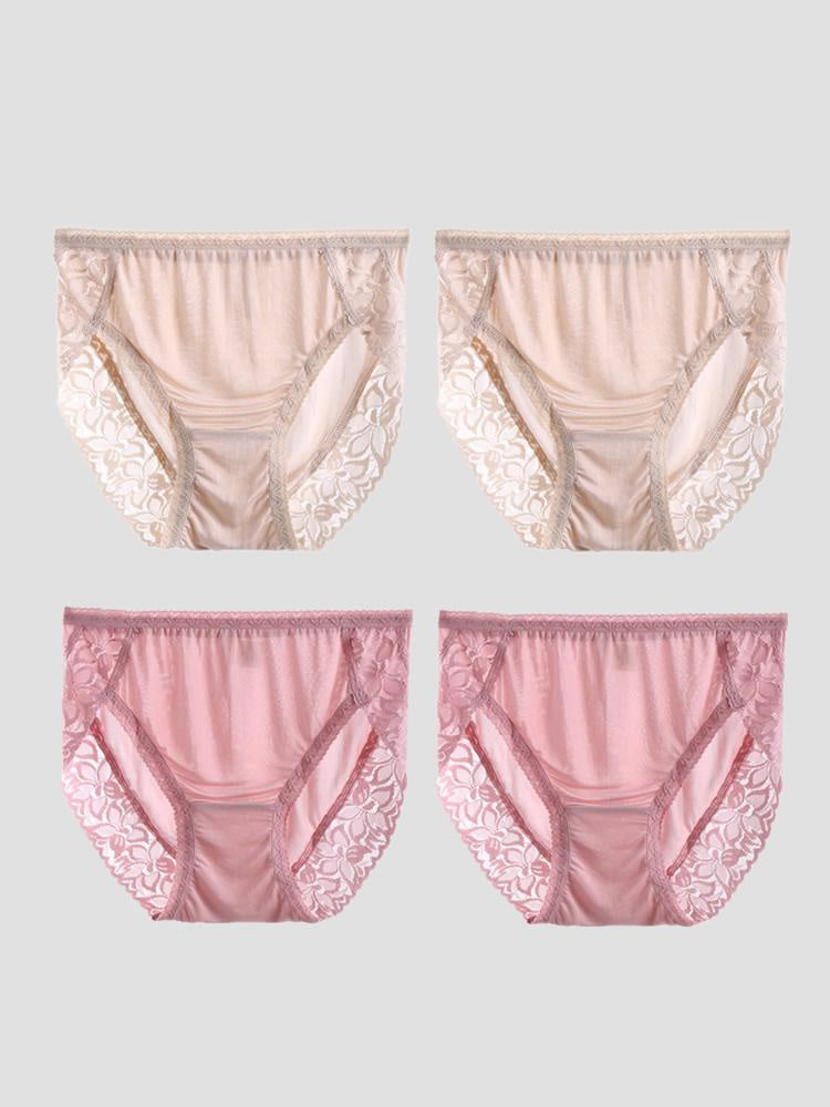 SilkSilky-DK Panty Beige+Pink 003