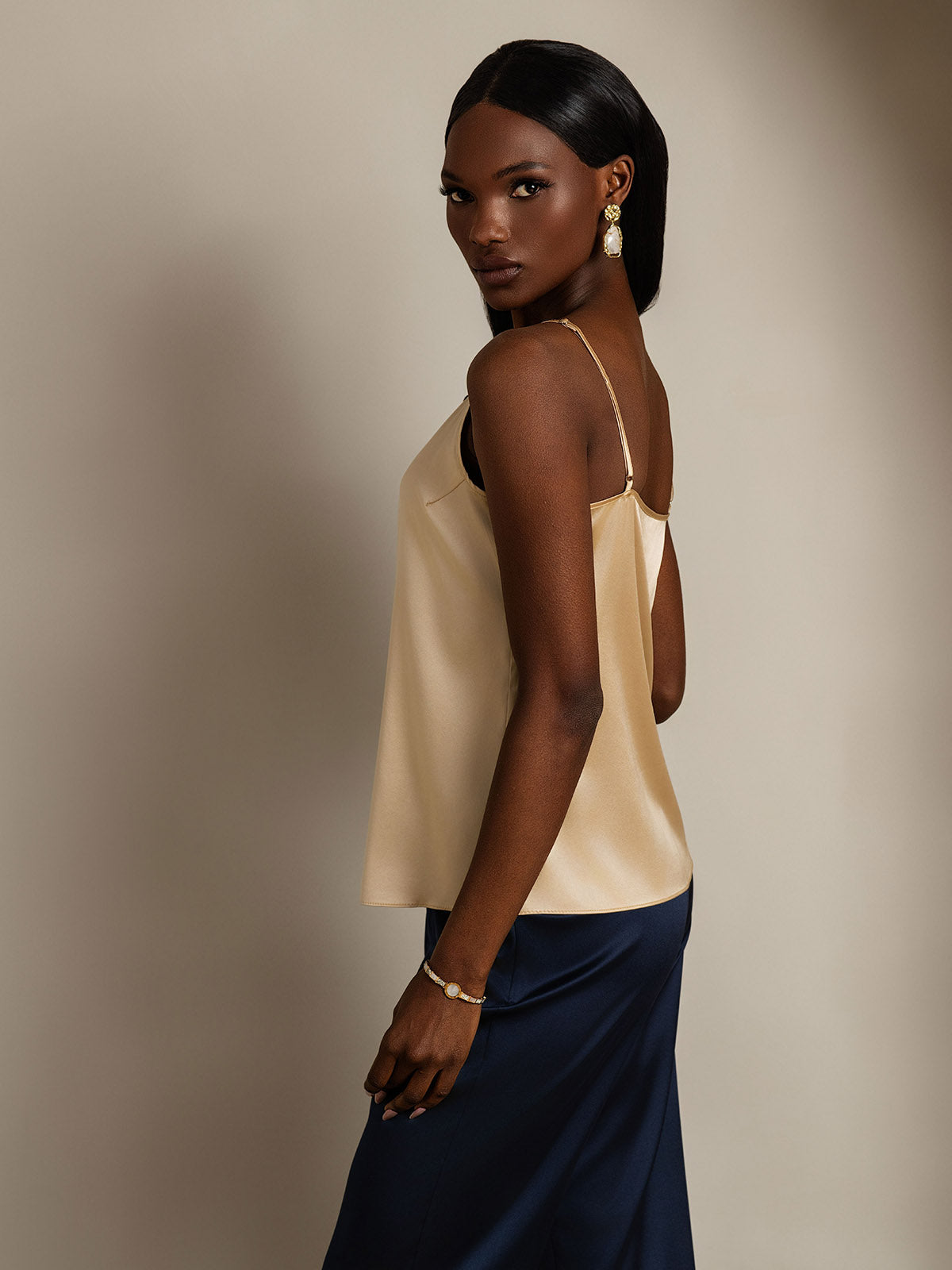 [Champagne] SilkSilky-DK 19Momme Silke Camisoles 004