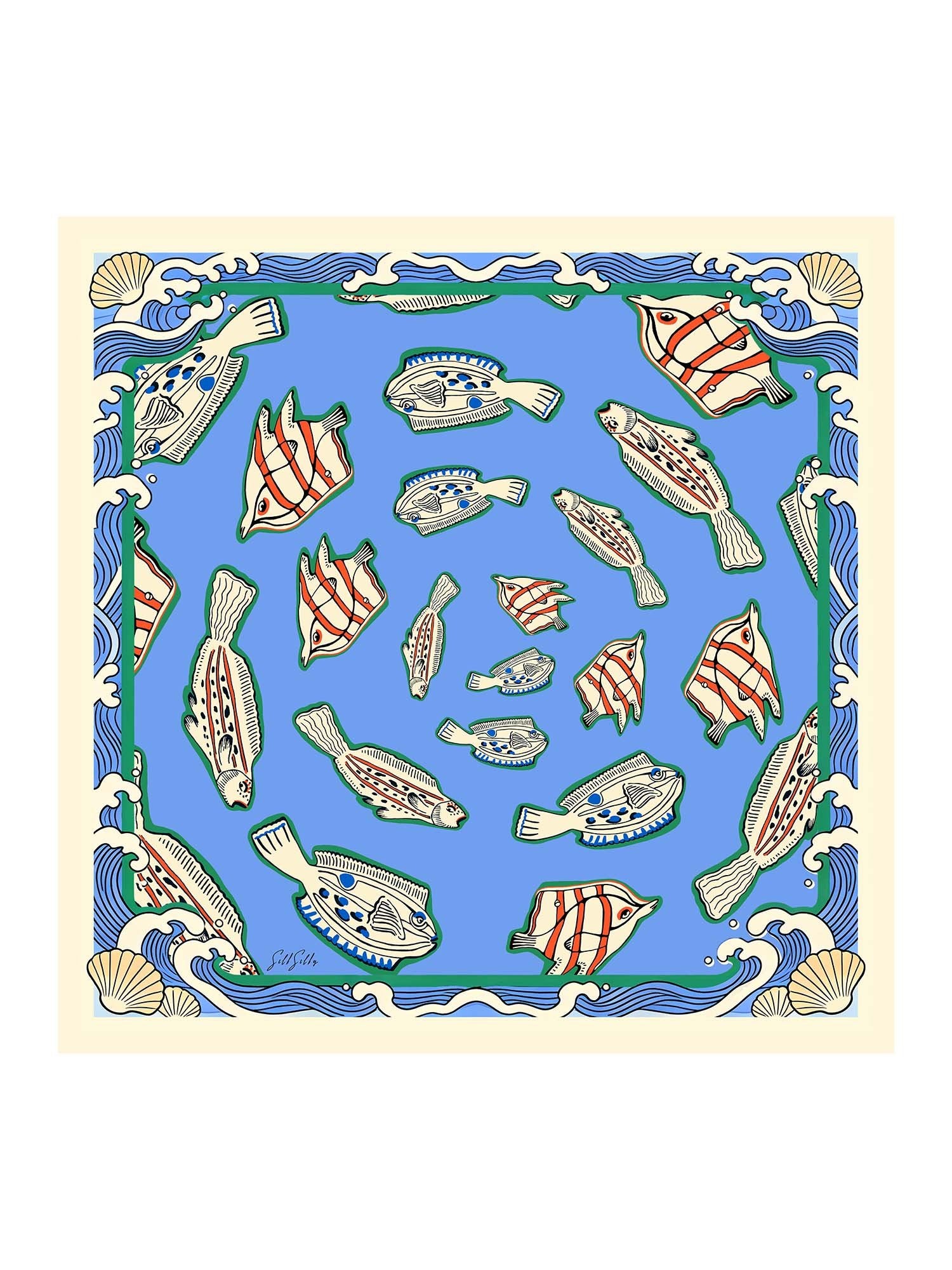 [Blå Fisk] SilkSilky-DK Scarf 001