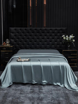 [Gråblå] SilkSilky-DK 19Momme Duvet Covers 002