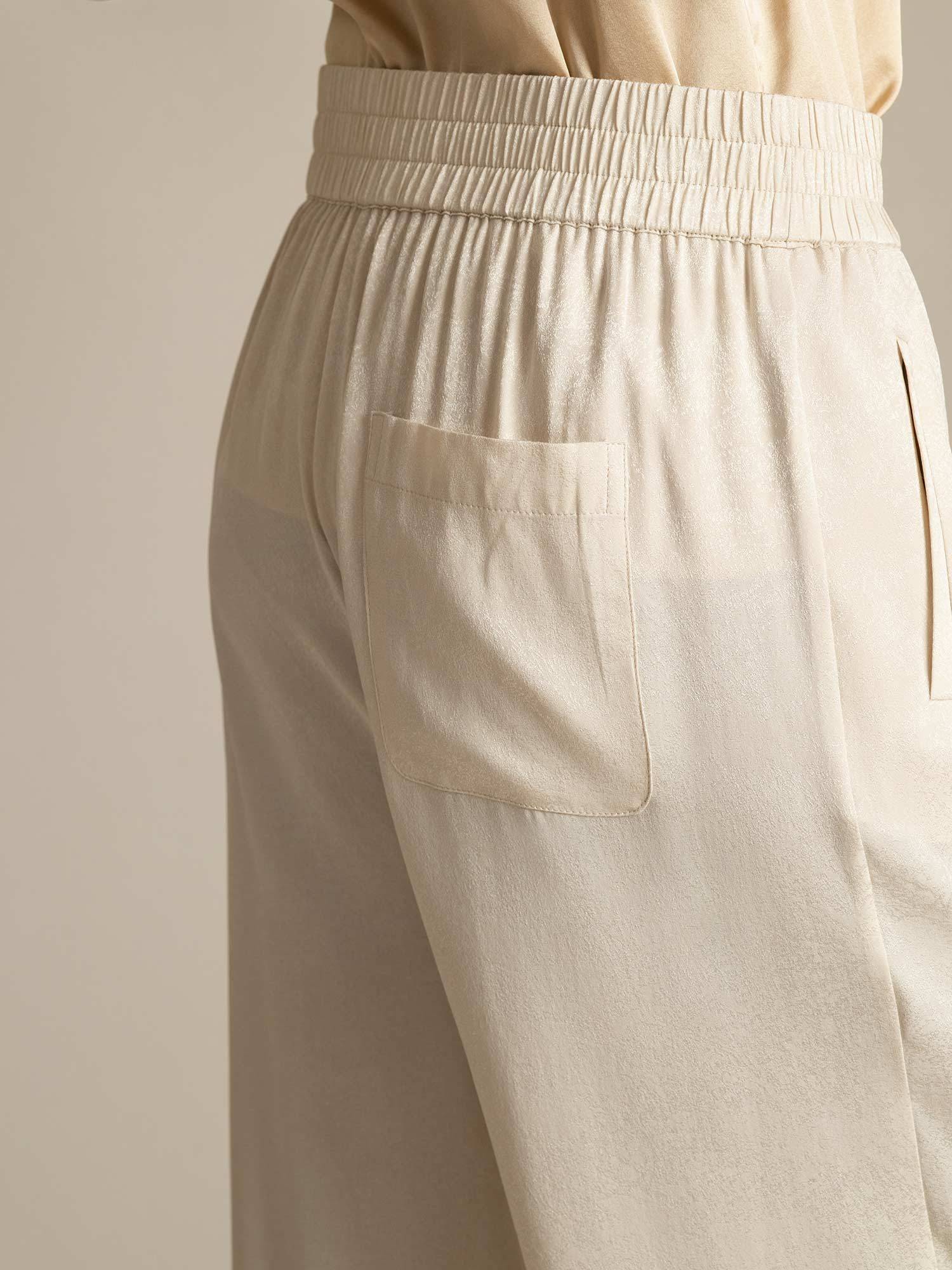 [Beige] SilkSilky-DK 22Momme Silke Womens Pants 005,