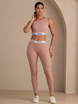 [Lyserød] SilkSilky-DK Sleeveless Crew Neck Women's Outfit Sets 003
