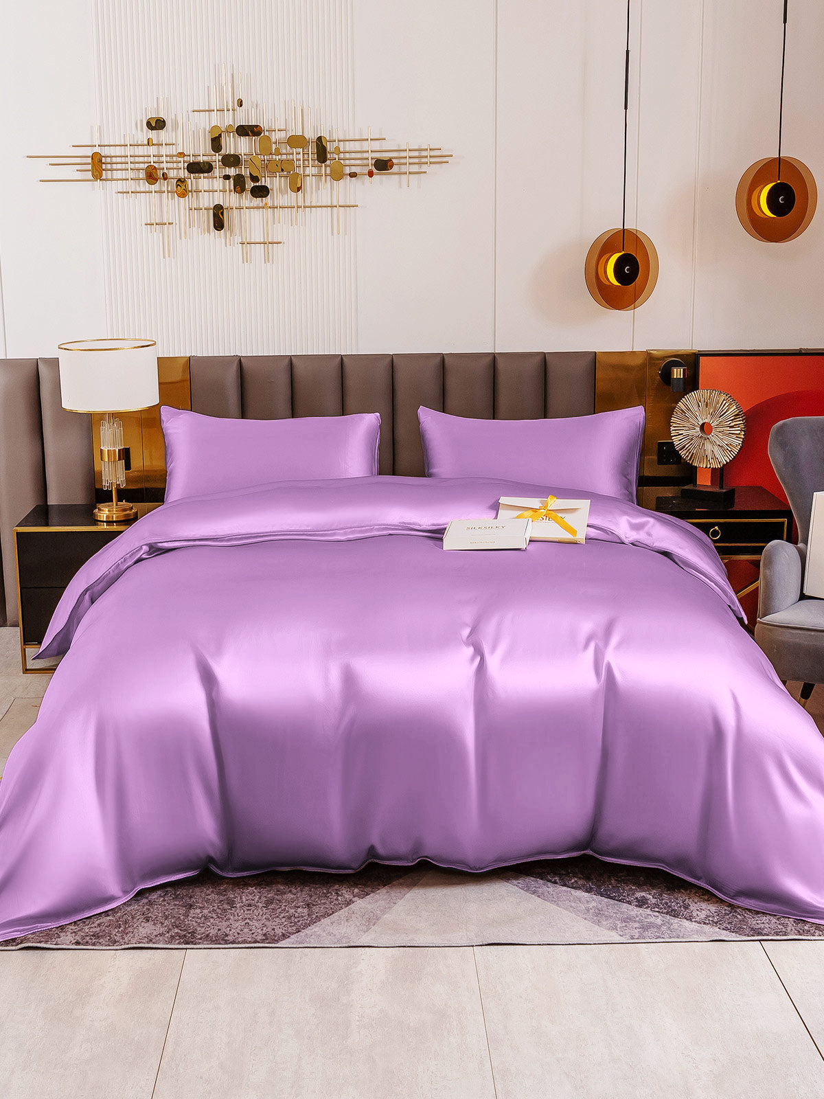 [Lavendel] SilkSilky-DK 19Momme Bedding Set 002