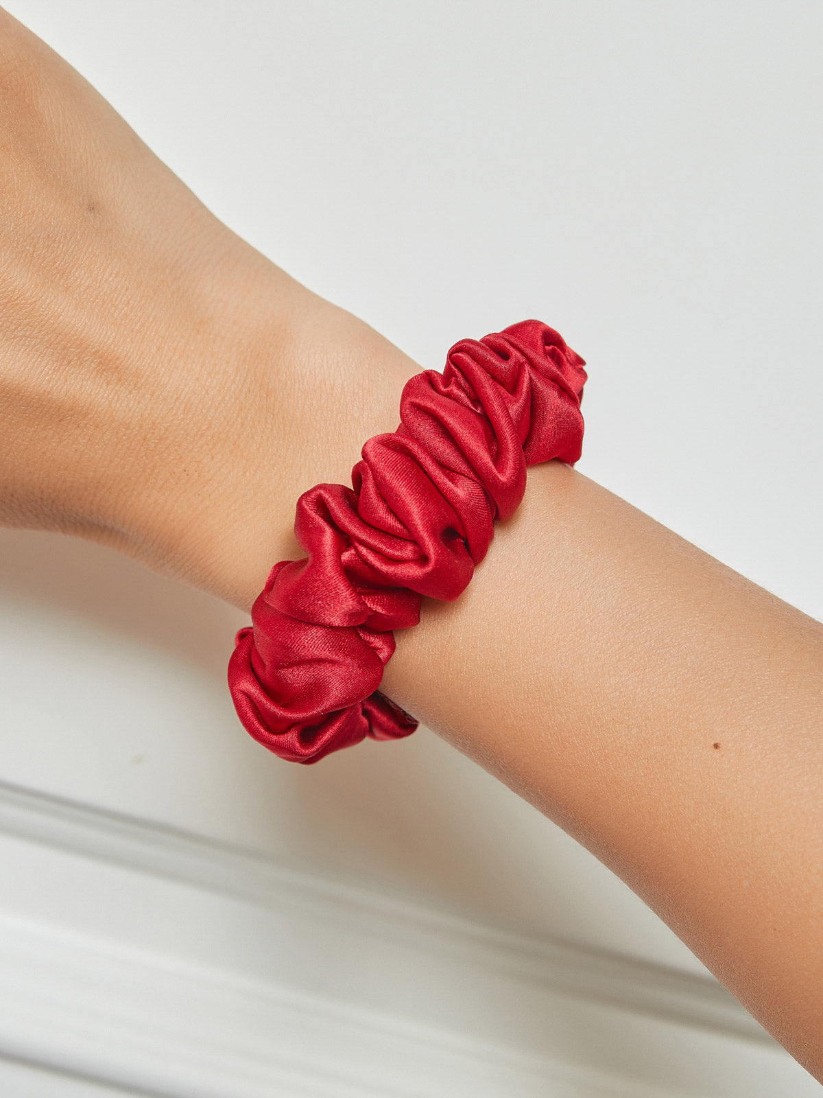 [Rød] SilkSilky-DK 19Momme Scrunchie 001
