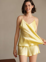 [Lysegul] SilkSilky-DK Sleeveless V Neck Camisole Sæt 001