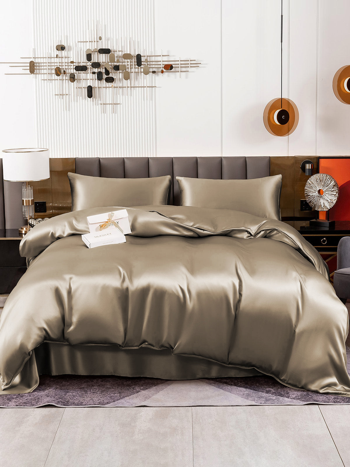 [Kaki] SilkSilky-DK 19Momme Bedding Set 002