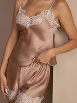 [Toscana] SilkSilky-DK Sleeveless V Neck Camisole Sæt 006