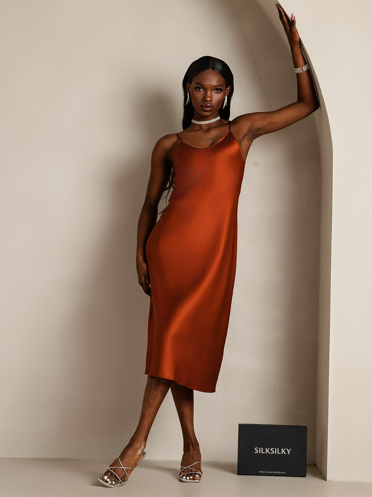 [Karamel] SilkSilky-DK Dress 001