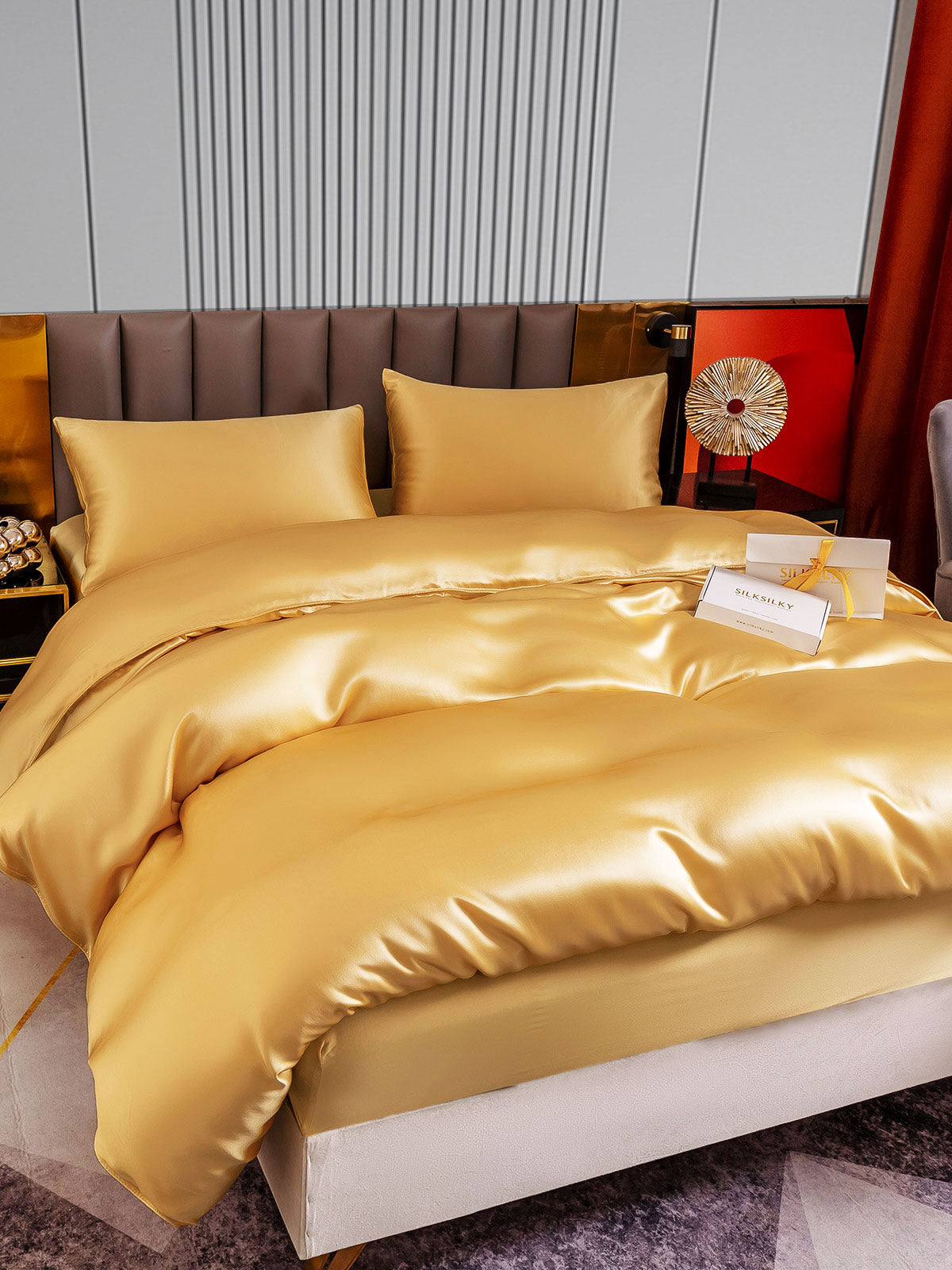 [Champagne] SilkSilky-DK 22Momme Bedding Set 002