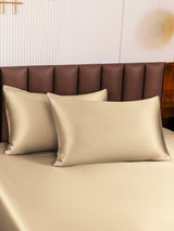 [Beige] SilkSilky-DK 19Momme Pillowcase 001