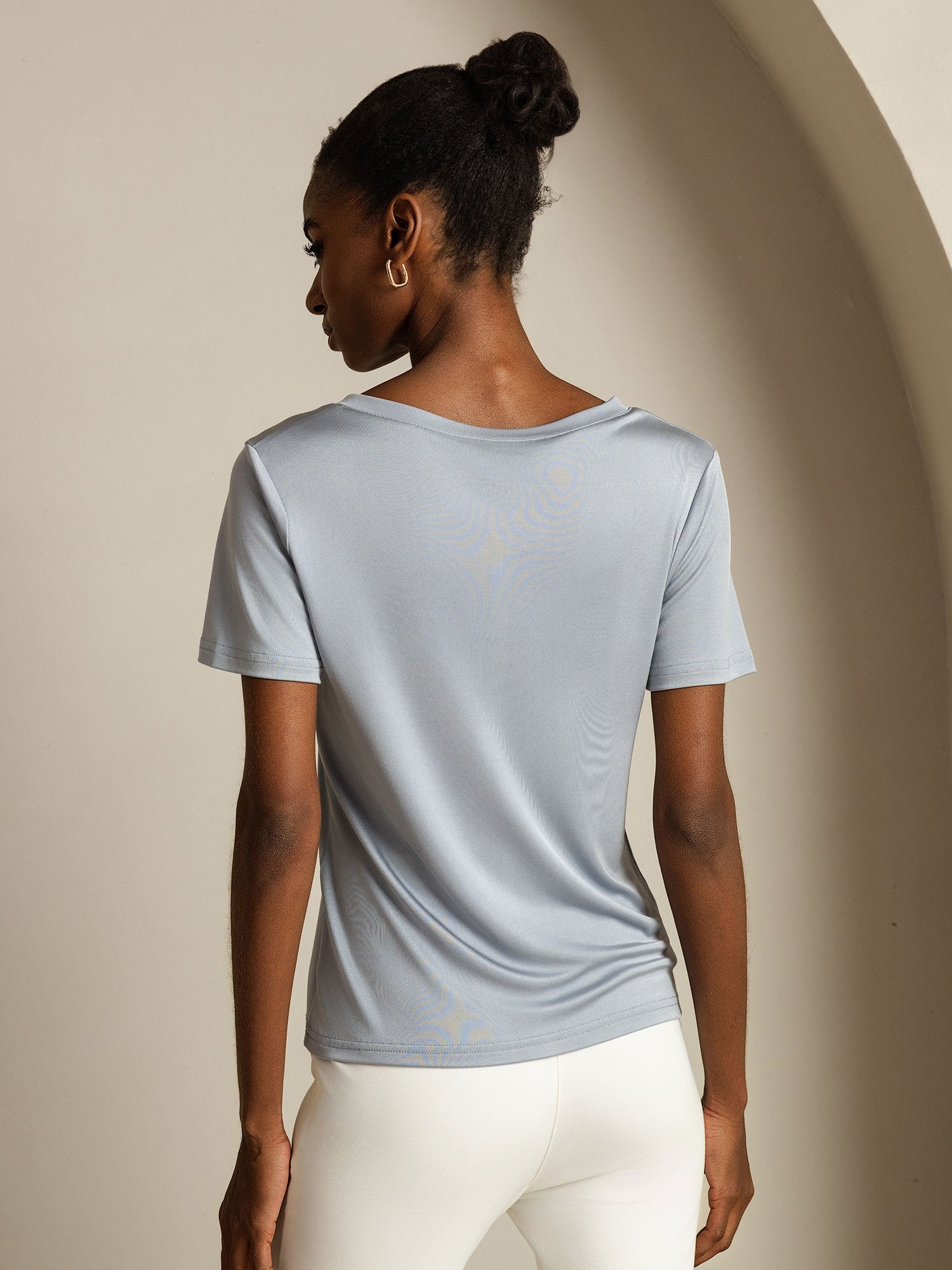 [Lysegrå] SilkSilky-DK Silke Womens T-Shirt 002
