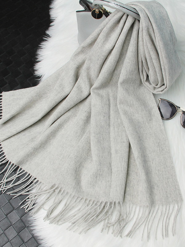 [Lysegrå] SilkSilky-DK Scarf 006