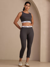 [Grå] SilkSilky-DK Sleeveless Crew Neck Women's Outfit Sets 001