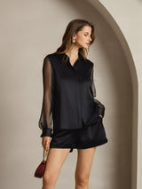 [Sort] SilkSilky-DK 19Momme Silke Womens Shirt 003,