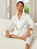 SilkSilky-DK Revers Dame Pyjamas Hvid 001