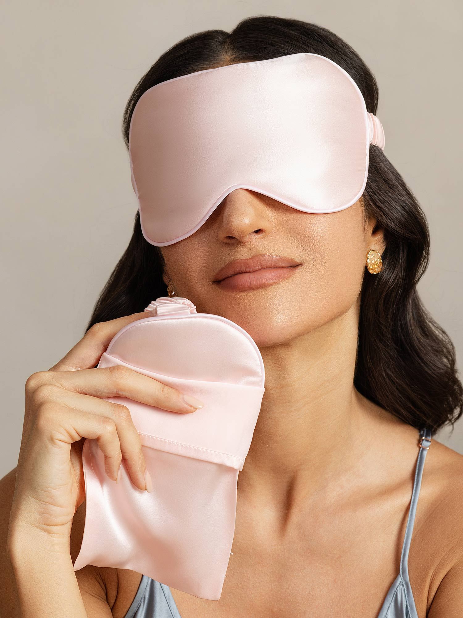 [Lyserød] SilkSilky-DK Silke Eye Mask 007