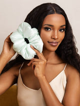 [Mintgrøn] SilkSilky-DK Scrunchie 002