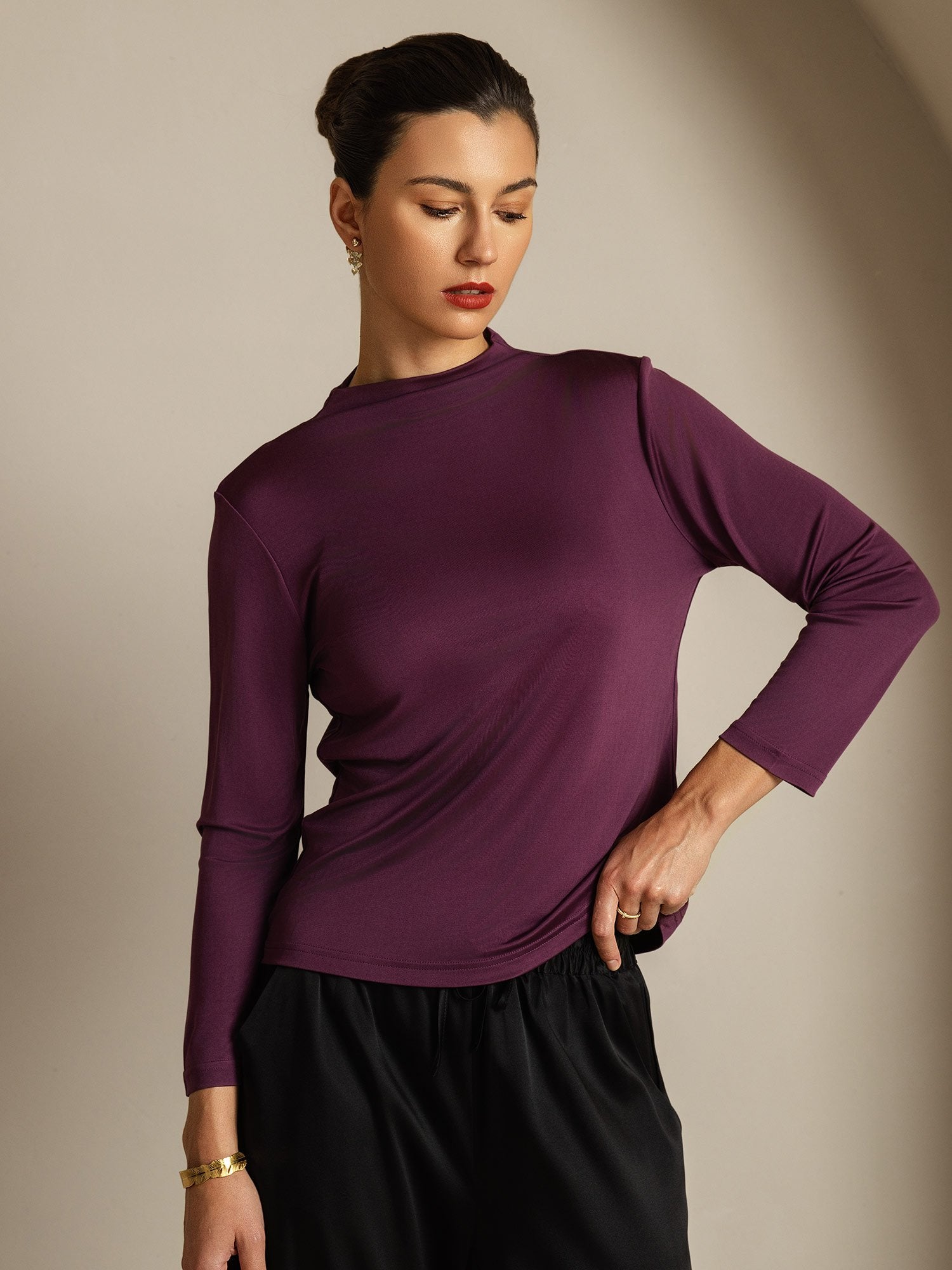 [Lilla] SilkSilky-DK Silke Womens T-Shirt 003