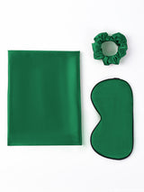 [Mørkegrøn] SilkSilky-DK 19Momme Pure Silk Pillowcase Set 005