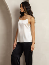 [Lysegrå] SilkSilky-DK Spaghetti Strap Camisole Top 005