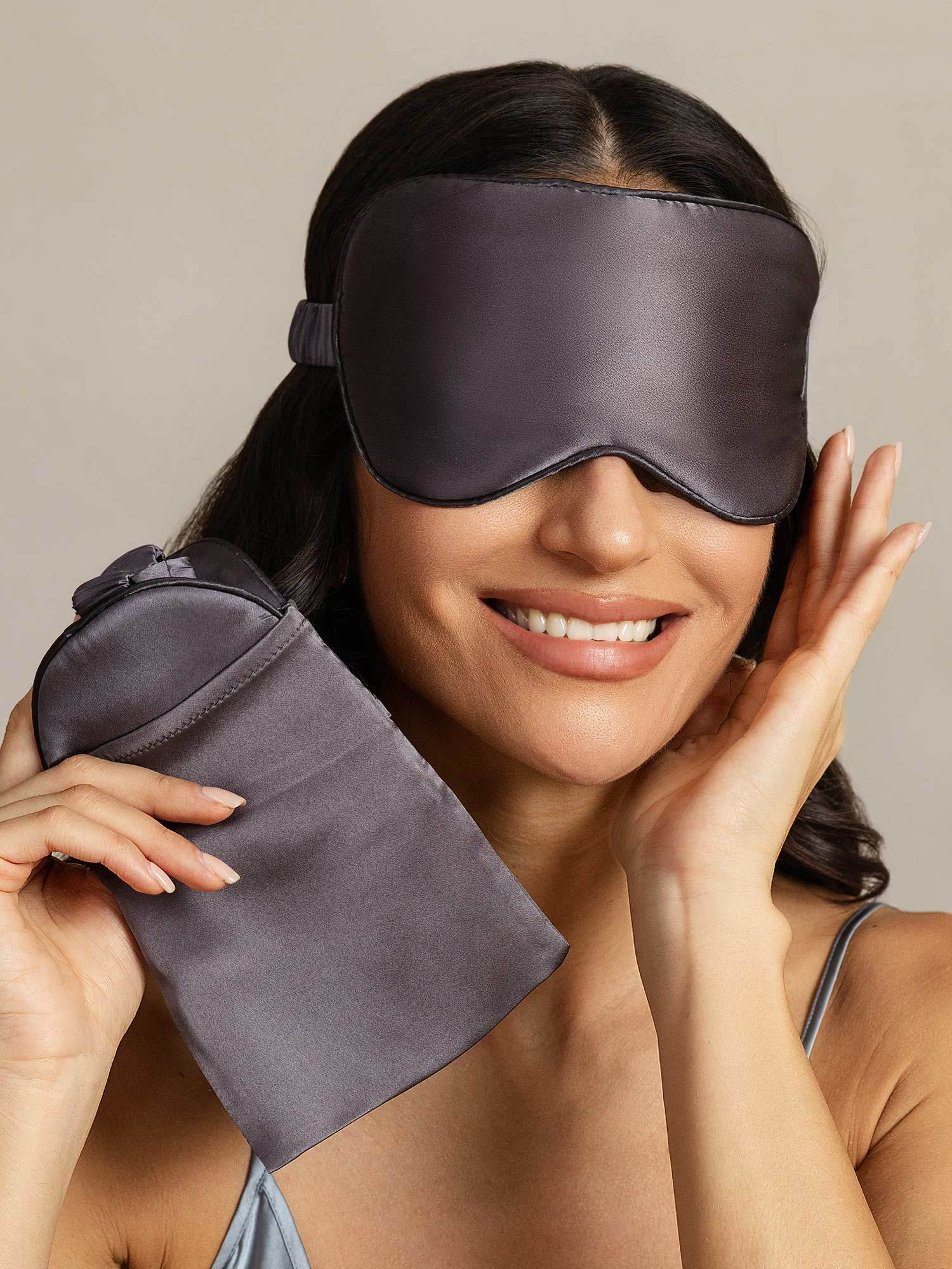 [Mørkegrå] SilkSilky-DK Silke Eye Mask 005