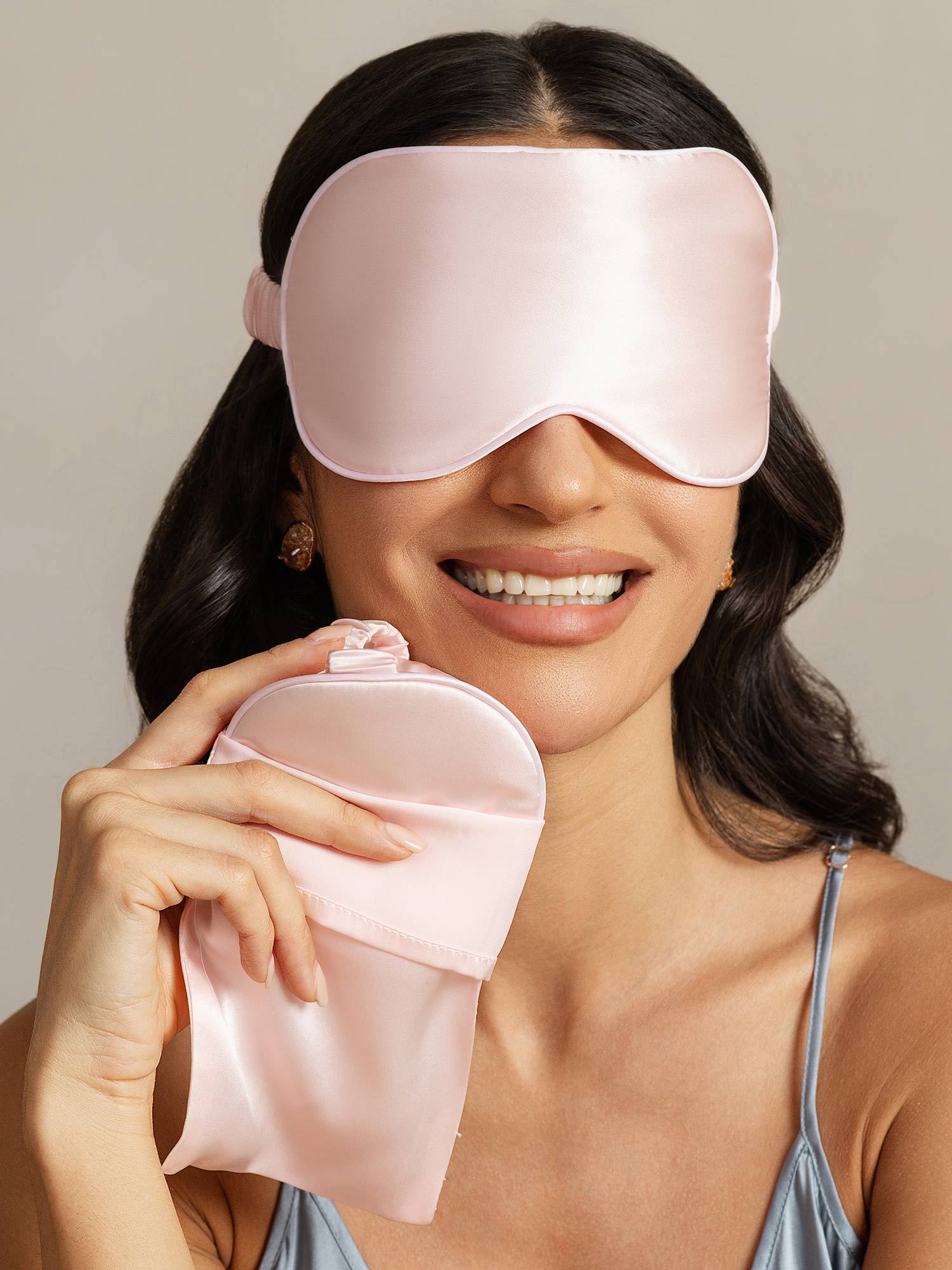 [Lyserød] SilkSilky-DK Silke Eye Mask 004