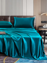 [Blågrøn] SilkSilky-DK 22Momme Bedding Set 004,