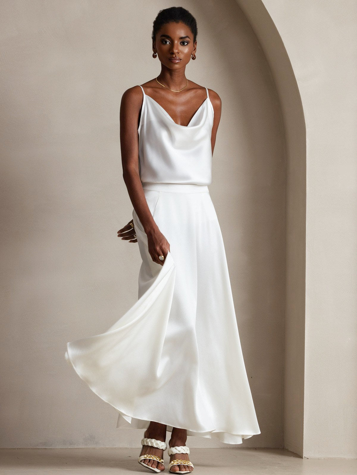 [Hvid] SilkSilky-DK 19Momme Silke Camisoles 007