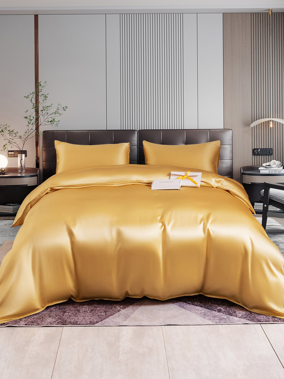 [Champagne] SilkSilky-DK 22Momme Bedding Set 002