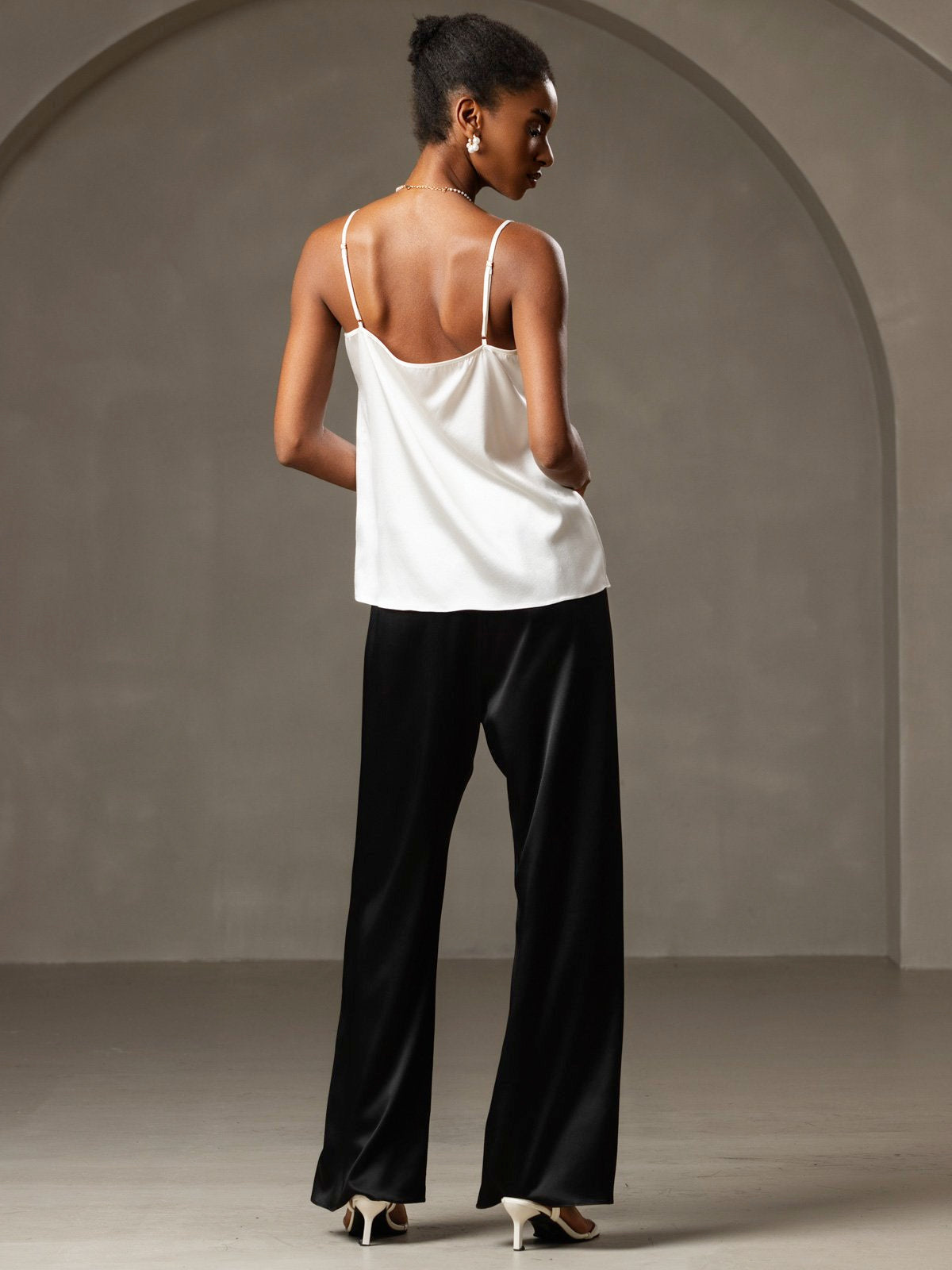 [Hvid] SilkSilky-DK 19Momme Silke Camisoles 002