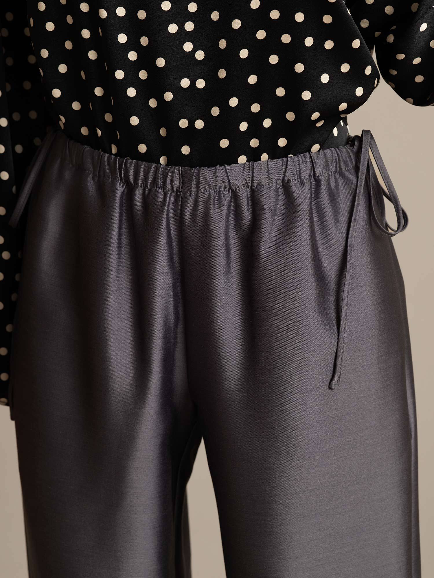 [Grå] SilkSilky-DK 32Momme Silke Womens Pants 004,