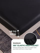 [Sort] SilkSilky-DK 19Momme Sengesæt 004