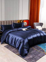 [Mørkeblå] SilkSilky-DK 22Momme Bedding Set 002,