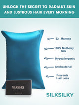 [Blågrøn] SilkSilky-DK 22Momme Pillowcase 003