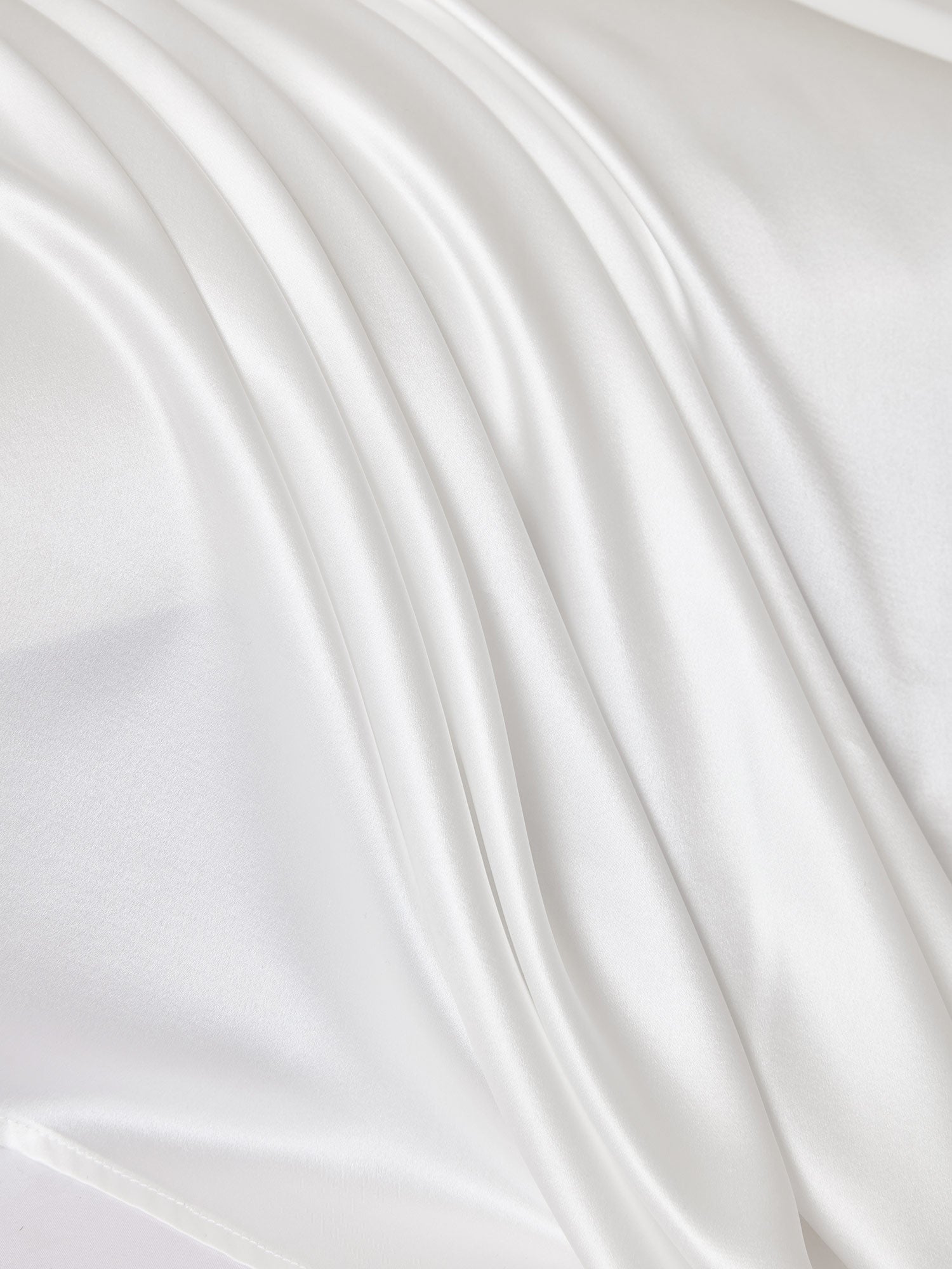 [Lysegrå+Hvid] SilkSilky-DK 19Momme Bedding Set 002,