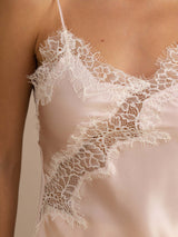 [Lyserød] SilkSilky-DK Spaghetti Strap V Neck Camisole Top 004