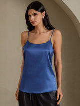 [Ægte Petrol] SilkSilky-DK Spaghetti Strap Camisole Top 003