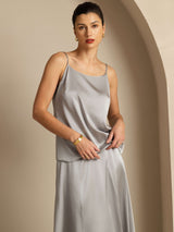 [Griffin Grå] SilkSilky-DK Spaghetti Strap Camisole Top 001