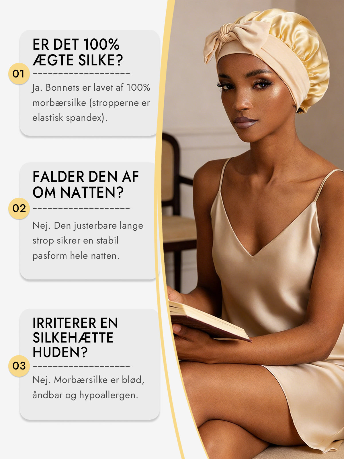 [Champagne] SilkSilky-DK Silke Sleep Cap 006