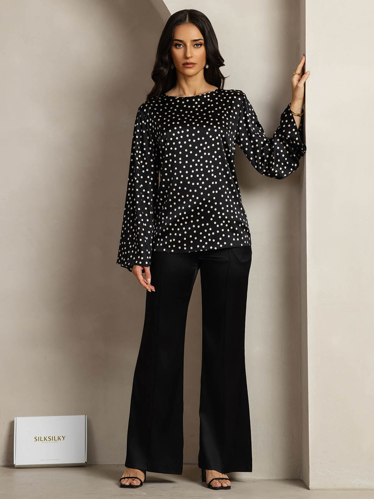 [Prikket] SilkSilky-DK 19Momme Silke Womens T-Shirt 003