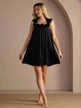 [Sort] SilkSilky-DK Sleeveless Square Neck Natkjole 005